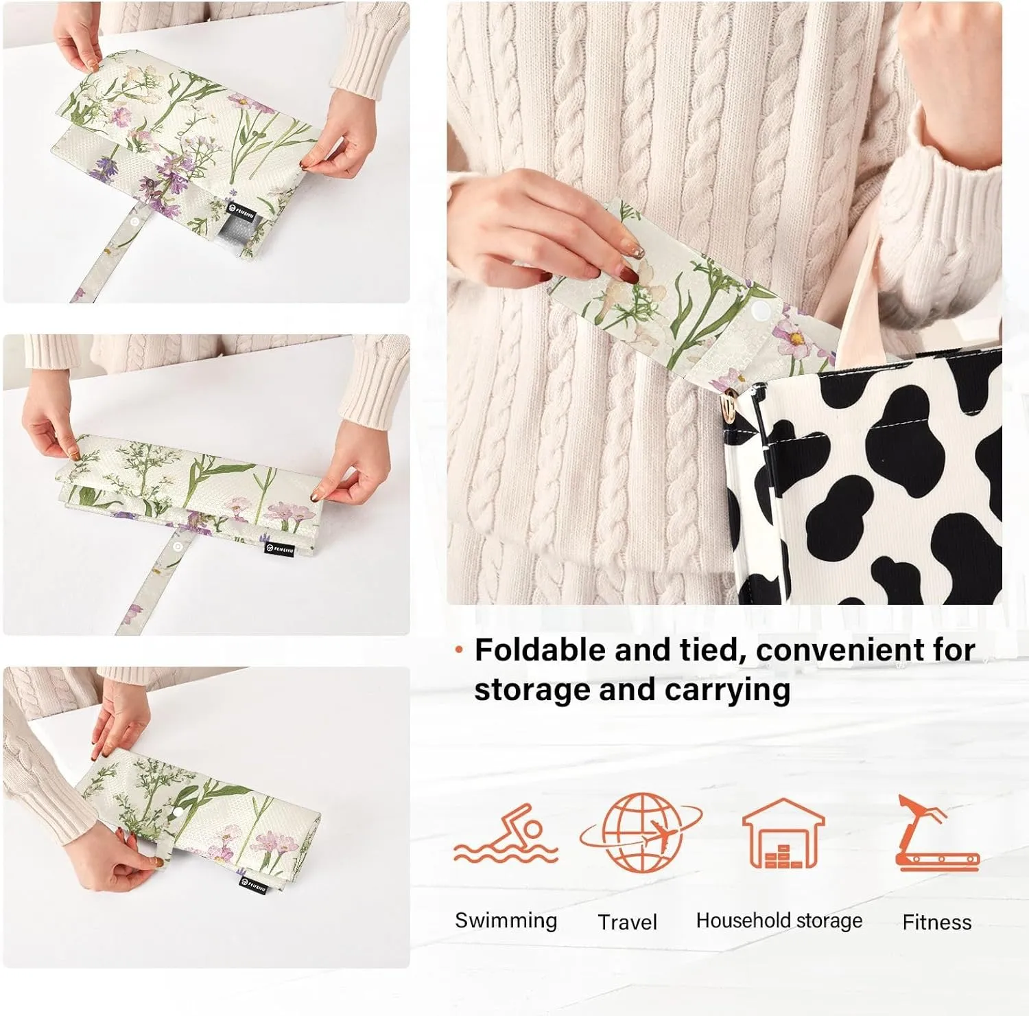3 Set Travel Packing Cubes For Suitcases, Spring Flowers Lavender Daisy Lily Beige, Stackable, Garment Bag Closet Storage, Luggage Space Saver, Luggages Management Personnel