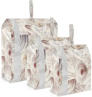 Abstract Geometric 3 Set Travel Packing Cubes For Suitcases, Foldable, Garment Bag Closet Storage, Luggage Space Saver, Luggages Management Personnel