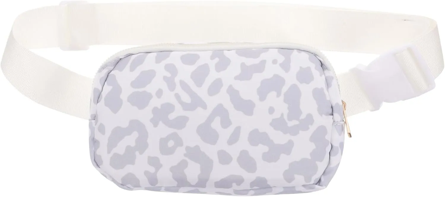 Adjustable Waist Pack for Men and Women Leopard Print Fanny Pack Versatile Belt Bag for Hiking Running Workout Travel and Outdoor Activities