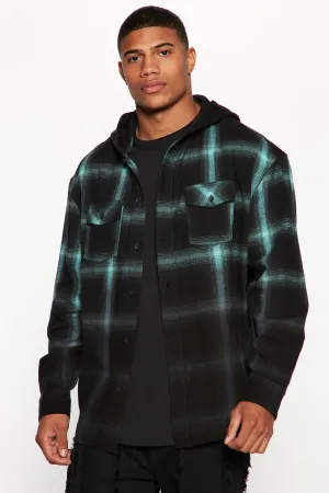 All About It Ombre Oversized Hoodie - Green/combo