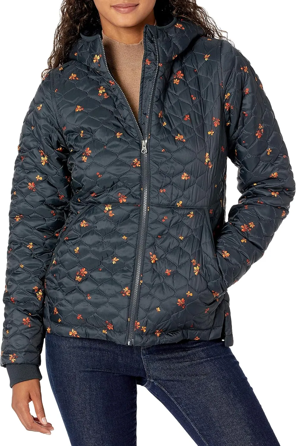 Amazon Essentials Women's Lightweight Quilted Full-Zip Water-Resistant Sherpa-Lined Hooded Puffer Jacket