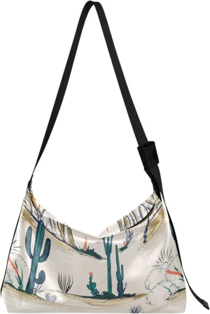 Arizona Artwork Summer Soft Leather Hobo Bags for Women Large Men Leather Purse Chic Leaf Print Women Shoulder Bag