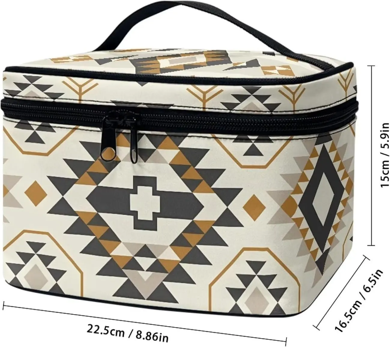 Aztec Comestic Bag for Women Makeup Brush Bag Exquisite Portable Travel Case for Toiletries Skin-Care Products with Versatile Uses