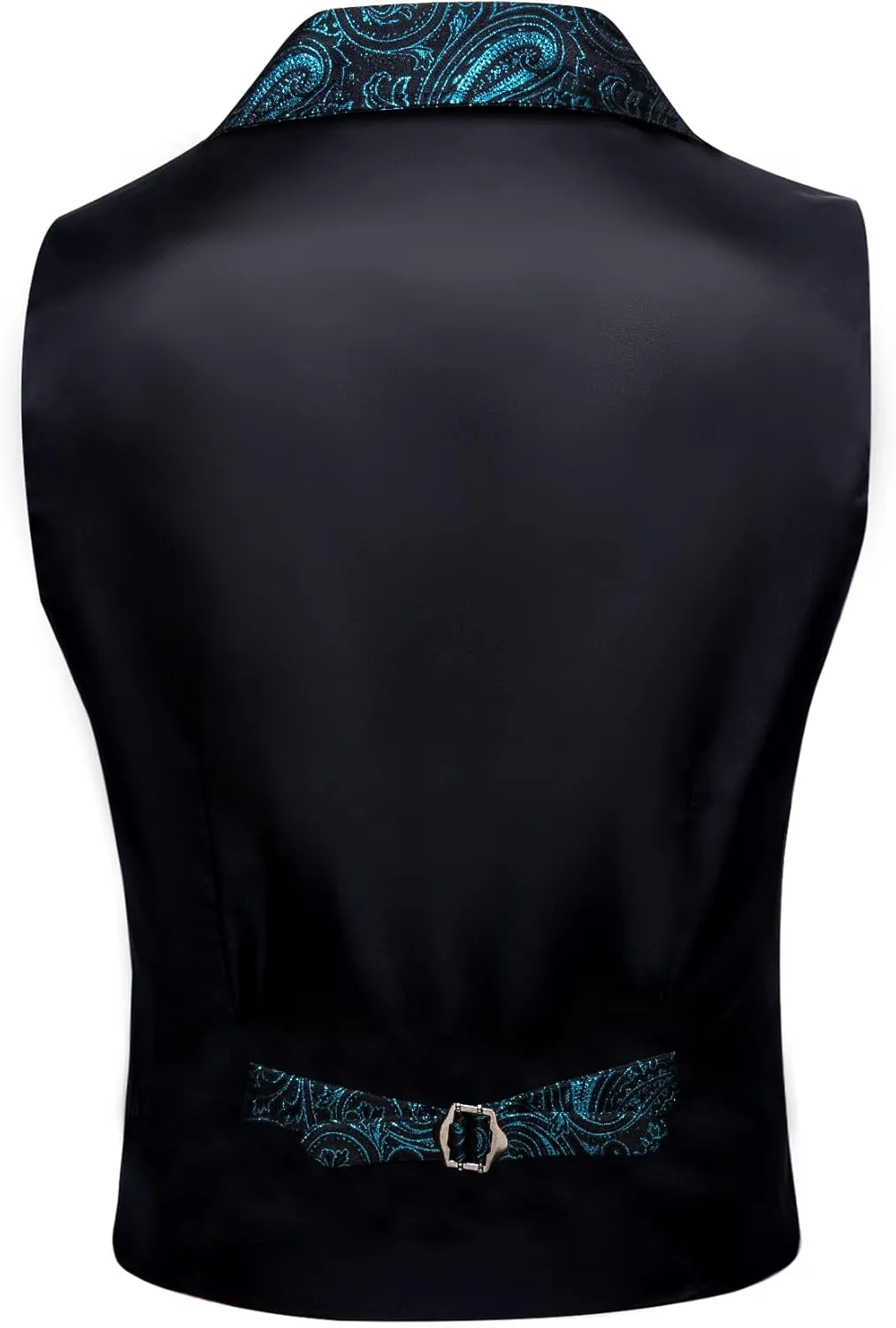Barry.Wang Mens Paisley Victorian Suit Vest Tailored Collar Formal/Leisure Steampunk Gothic Waistcoat