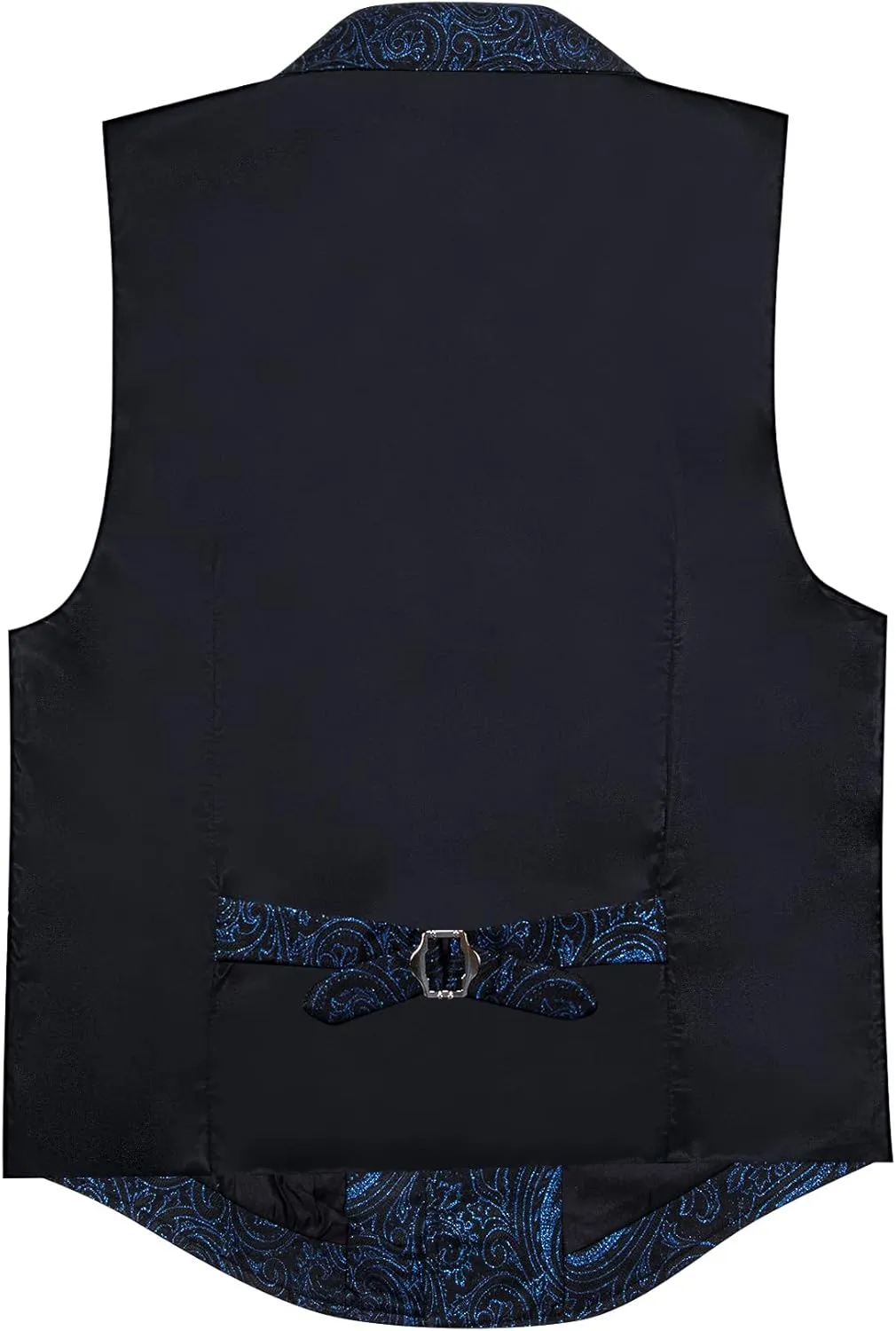 Barry.Wang Mens Victorian Vest Steampunk Gothic Paisley Tailored Collar Waistcoat Halloween Themed Party