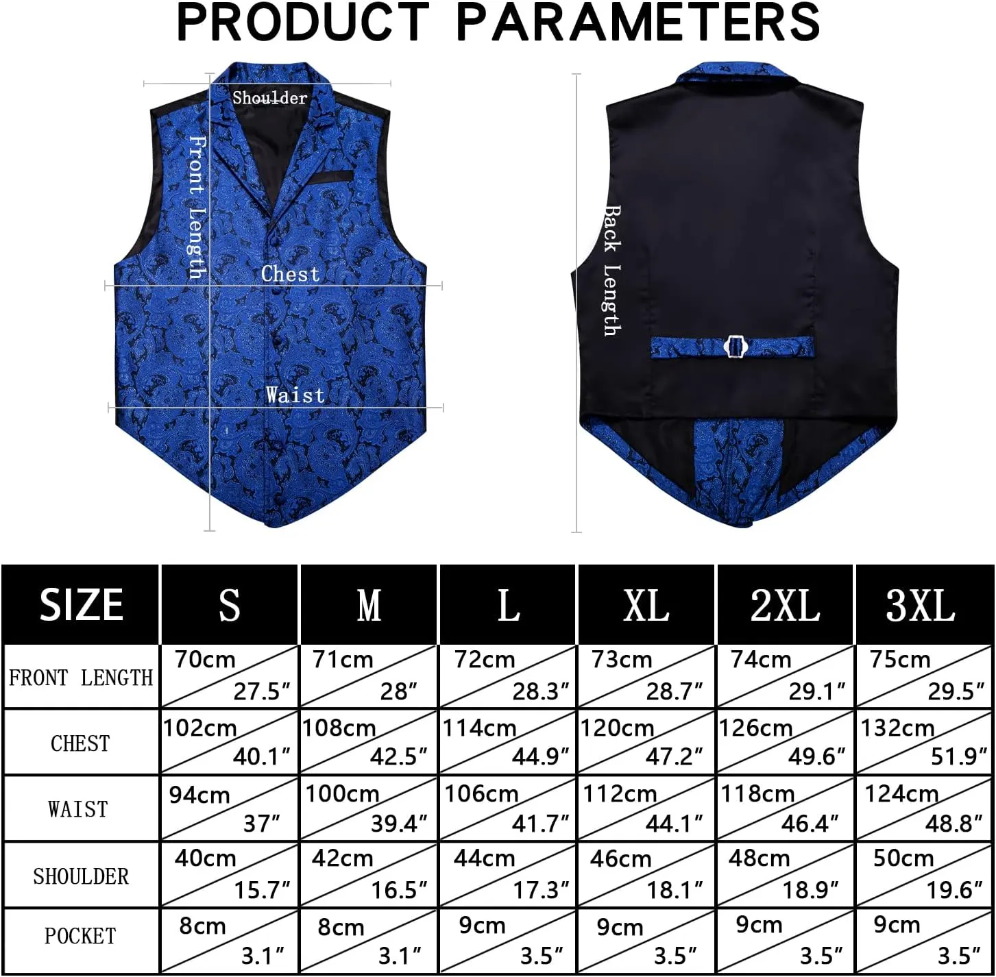 Barry.Wang Mens Victorian Vest Steampunk Gothic Paisley Tailored Collar Waistcoat Halloween Themed Party