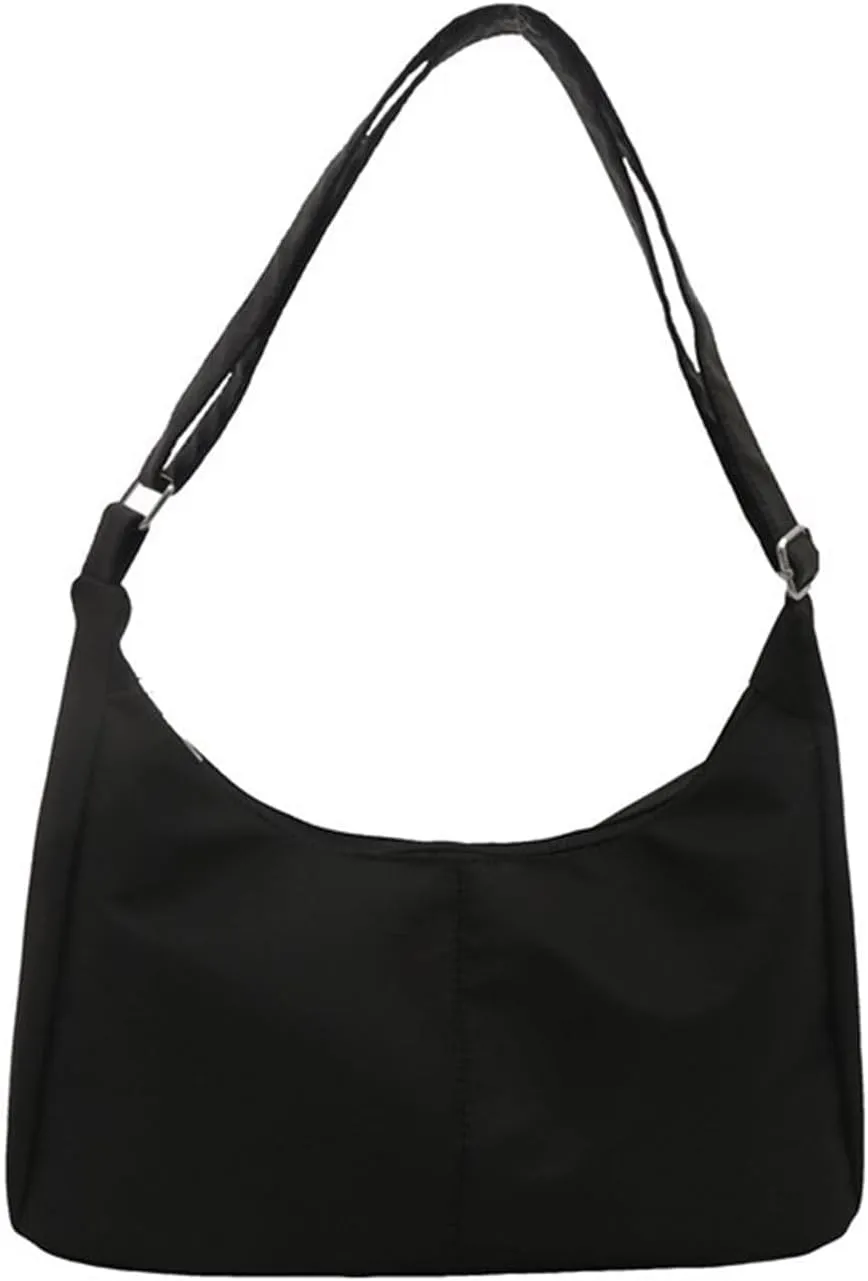 Casual Nylon Shoulder Bag for Women Versatile Satchel Crossbody Bags Fashion Underarm Purse with Adjustable Strap