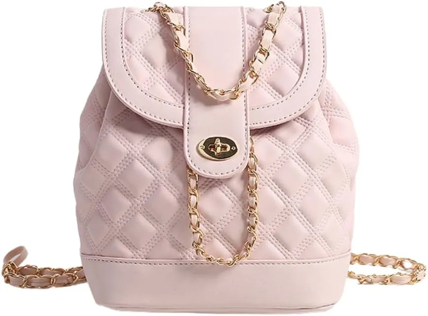 Chic Backpack for Women, Fashion Casual Y2K Aesthetic Design Daypack Mini Backpack Daily Use Hiking Travel Trip Bags (pink)