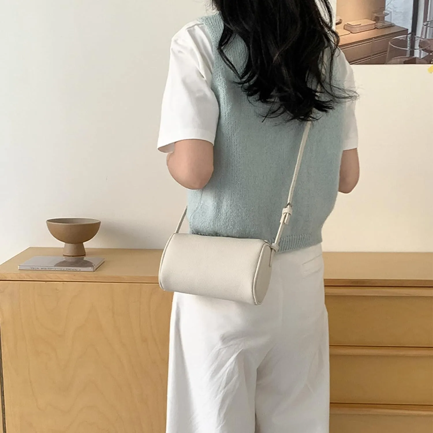 Chic Top-Handle Hobo Bag for Women - PU Leather with Litchi Texture, Stylish Crossbody Purse for Daily Use
