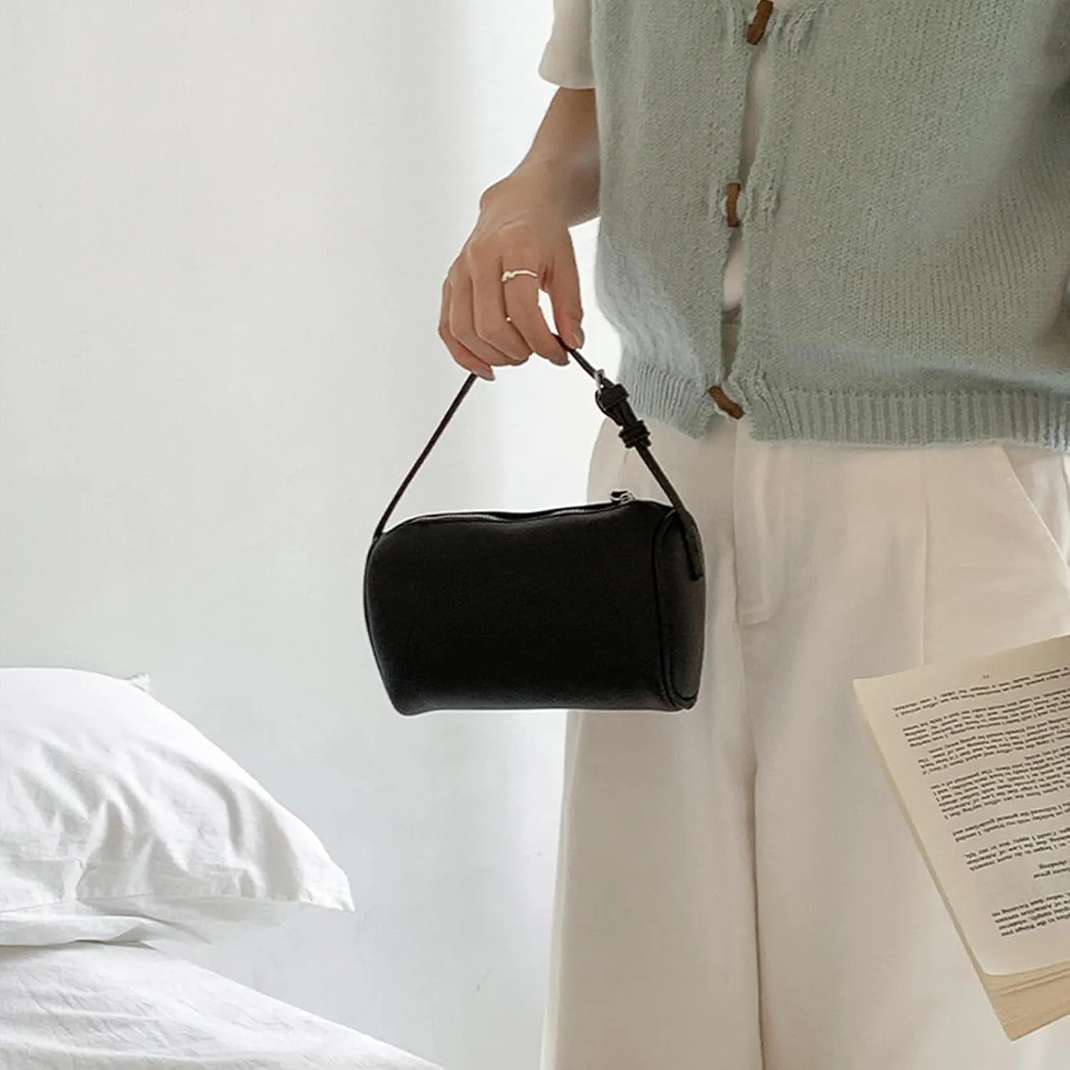 Chic Top-Handle Hobo Bag for Women - PU Leather with Litchi Texture, Stylish Crossbody Purse for Daily Use
