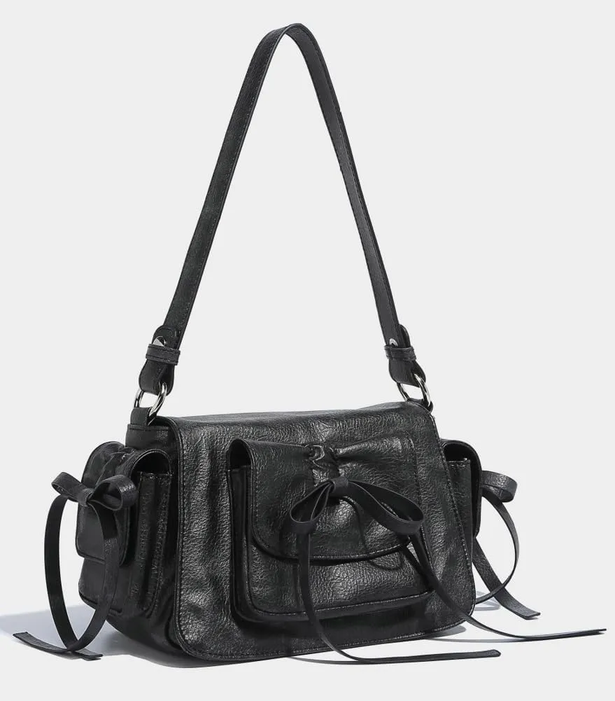 Chic Vegan Leather Shoulder Crossbody Bags for Women Trendy Y2k Handbag Small Tote Purse Ladies Satchels