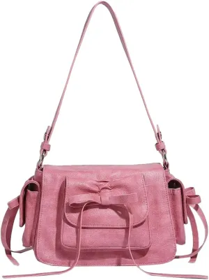 Chic Vegan Leather Shoulder Crossbody Bags for Women Trendy Y2k Handbag Small Tote Purse Ladies Satchels