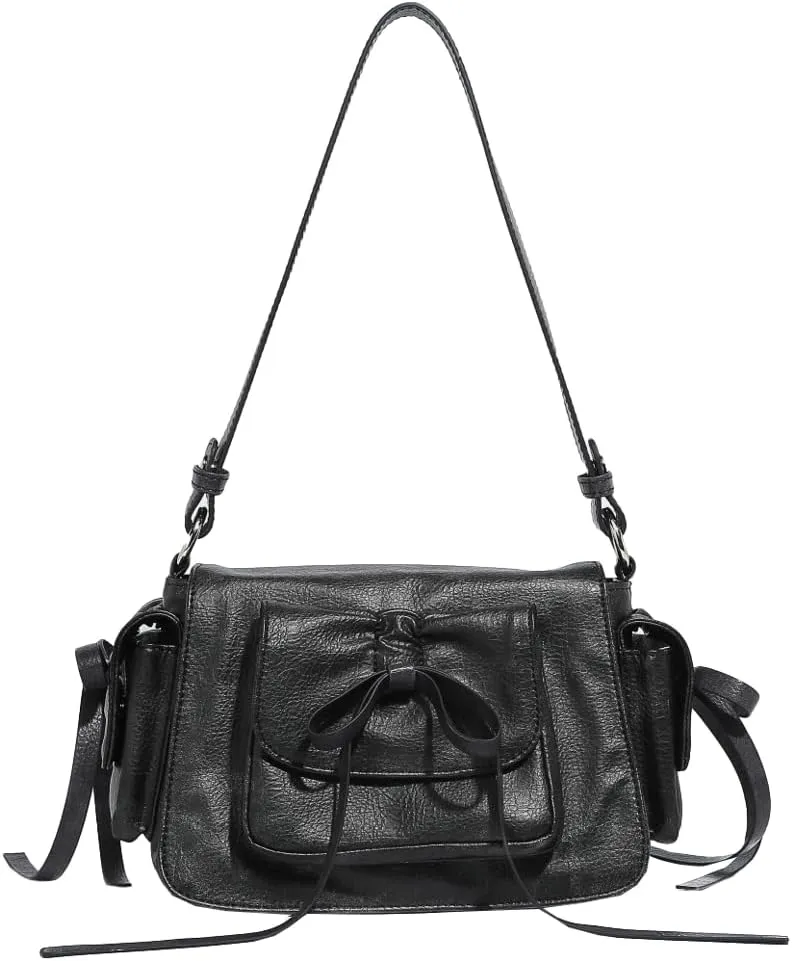 Chic Vegan Leather Shoulder Crossbody Bags for Women Trendy Y2k Handbag Small Tote Purse Ladies Satchels