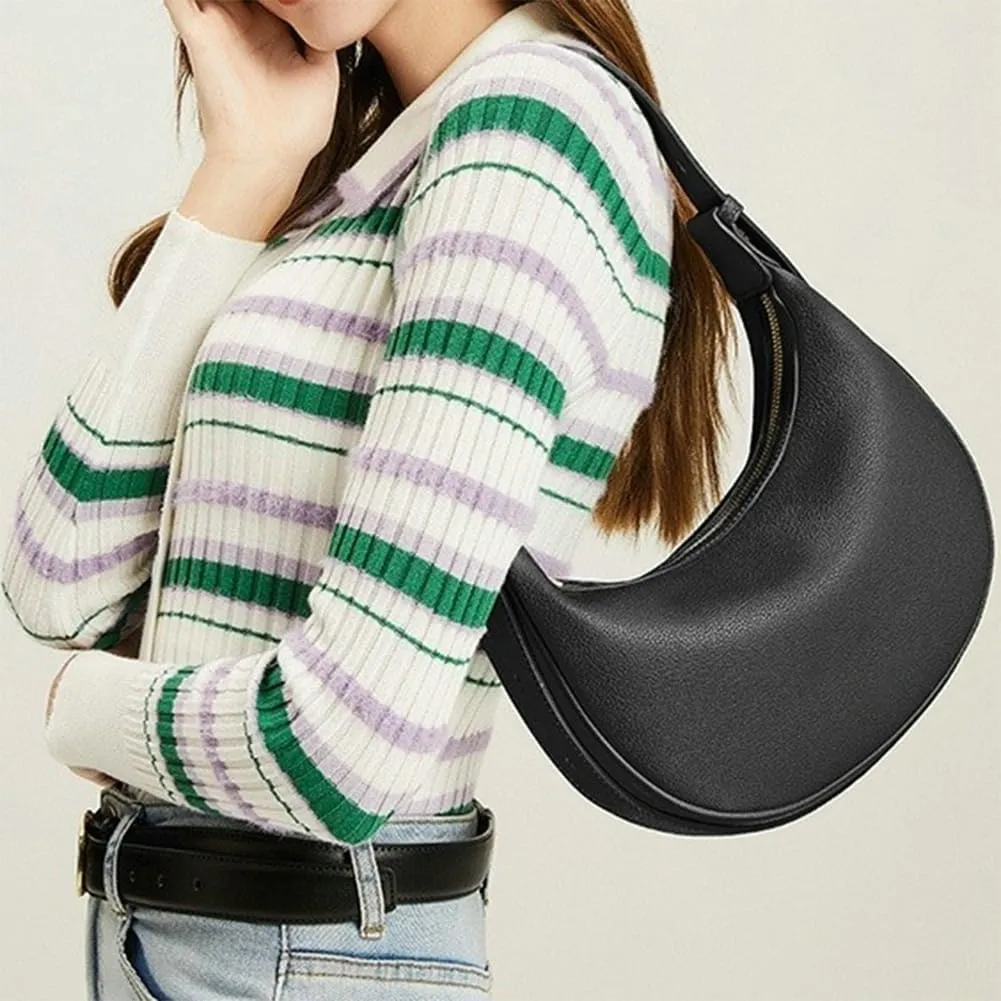 Classic Womens Shoulder Bag Crossbody Bag For Women Trendy Leather Crescent Handbag Casual Satchel Purse Versatile Work Purse