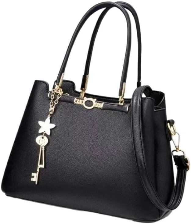 Cross-Body Bag Handbag Women Lady Stylish Large Tote Bag Business Leisure Solid Color Shoulder Bag with Pocket