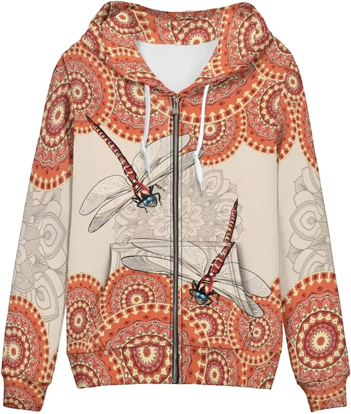 DISNIMO Zip Up Hoodie Women Oversized Y2K Fall Jacket Streetwear Sweatshirts XS-5XL