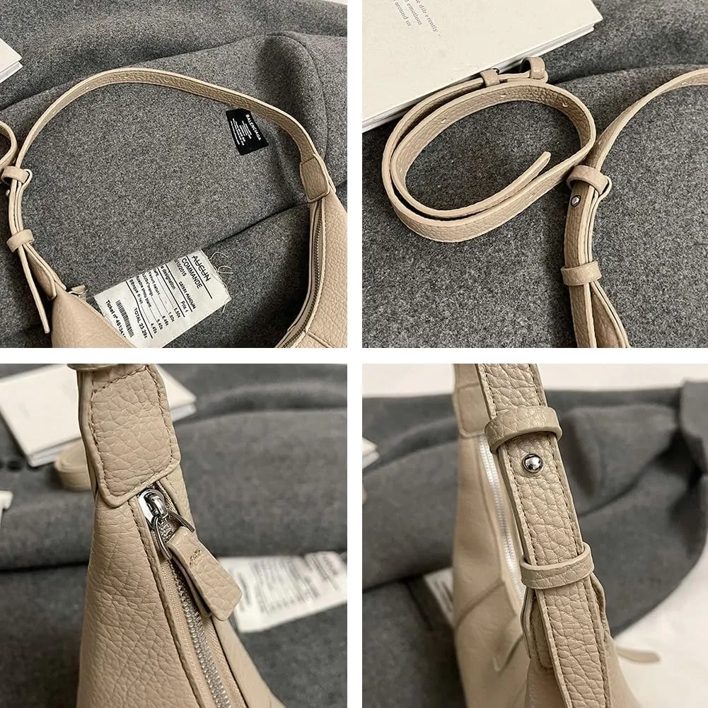 Epsion 2025 Shoulder Bags for Women Soft Vegan Leather Hobo Handbag Chic Slouchy Tote Purses