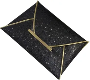 Evening Handbags Black Clutch Purse Envelope Shape Fashion Tote Small Purse Wedding Accessory Stylish