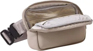 Everyday Fanny Pack Taupe - Versatile Crossbody Belt Bags, Water-Resistant Neoprene Sling Bags, Fashion Waist Packs for Travel and Daily Use