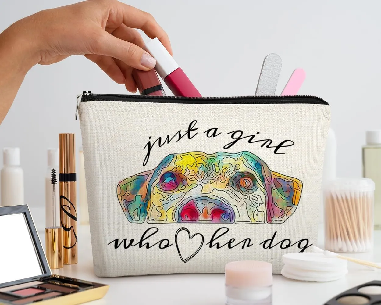 EXUQO Duck Lovers Makeup Bag - Funny & Cute Cosmetic Pouch for Travel, Just a Girl Who Loves Ducks