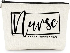 EXUQO Nurse Makeup Bag - Graduation Gift, Zipper Travel Toiletry Bag