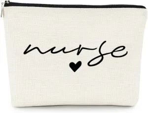 EXUQO Nurse Makeup Bag Nurse Gifts,Nurse Cosmetic Bags With Zipper,Small Cosmetic Bag,Nurse Graduation Gift,Nurse Gifts for Women,Gifts for School Nurse Medical Student
