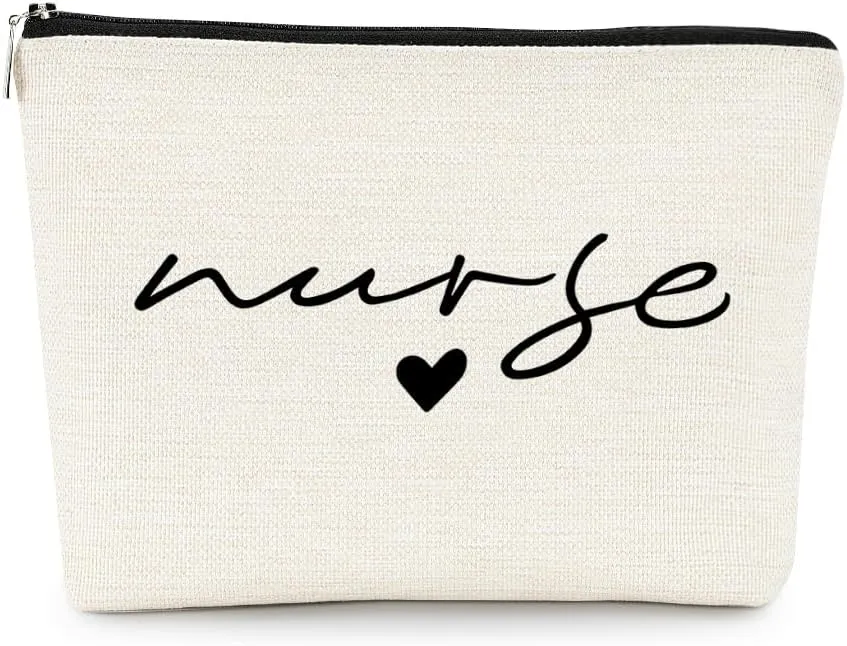 EXUQO Nurse Makeup Bag Nurse Gifts,Nurse Cosmetic Bags With Zipper,Small Cosmetic Bag,Nurse Graduation Gift,Nurse Gifts for Women,Gifts for School Nurse Medical Student