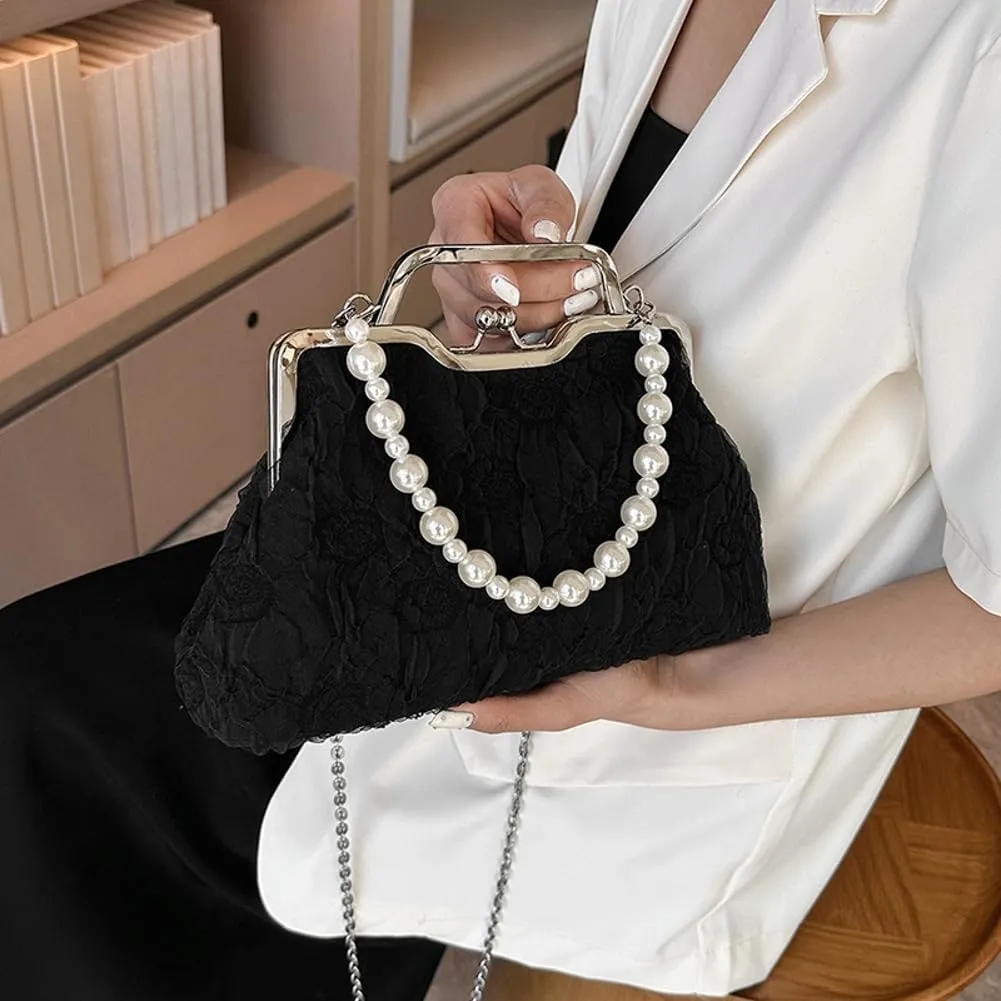 Fairy Chic Bag for Women Soft Nylon Crossbody Hobo Shoulder Bag Aesthetic Clutch Underarm Purse Handbag