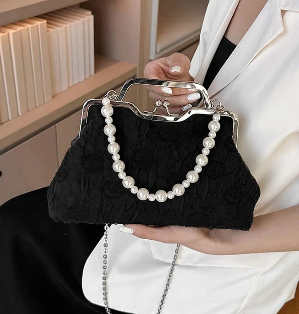 Fairy Chic Bag for Women Soft Nylon Crossbody Hobo Shoulder Bag Aesthetic Clutch Underarm Purse Handbag