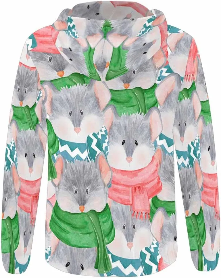 Fall Clothing Merry Christmas Pattern Womens Zip Up Hoodies Fleece Jackets Oversized Sweatshirts