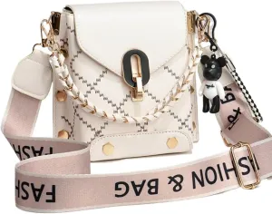 Fashionable and versatile Sewing thread Crossbody Shoulder Bags for Women Small Tote Square Satchel Handbags Purse