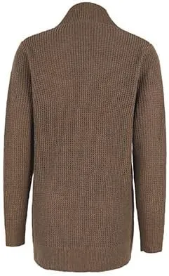 futurino Knit Cardigan Women's Chunky Open Front Outwear Cover Up with Pockets