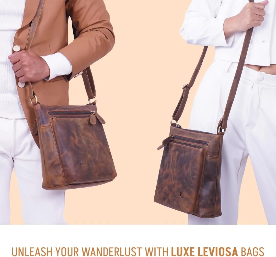 Genuine Leather Crossbody Bag for Women  Medium Size Leathure Purse, Stylish and Durable Handbags for Women