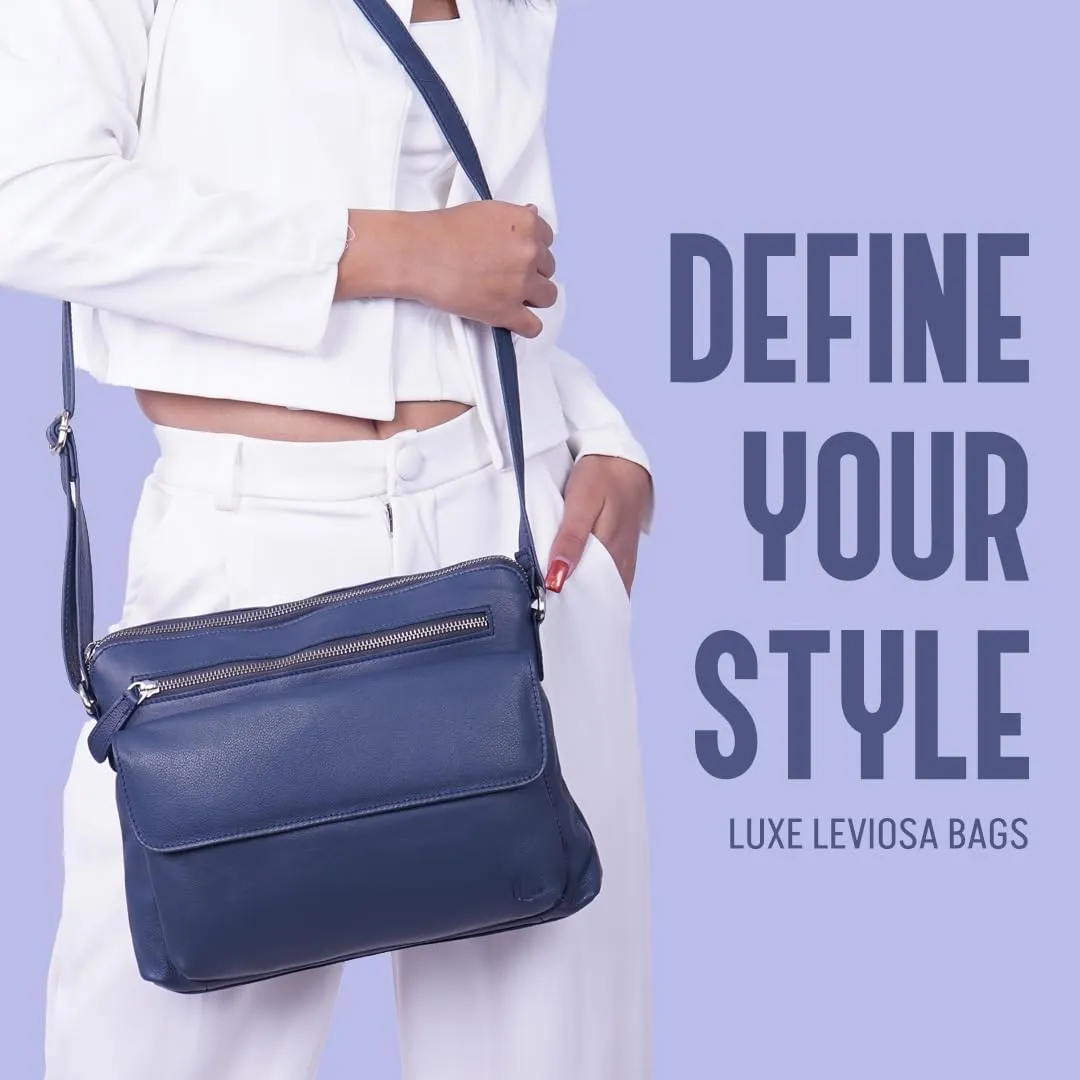 Genuine Leather Crossbody Bag for Women  Medium Size Leathure Purse, Stylish and Durable Handbags for Women
