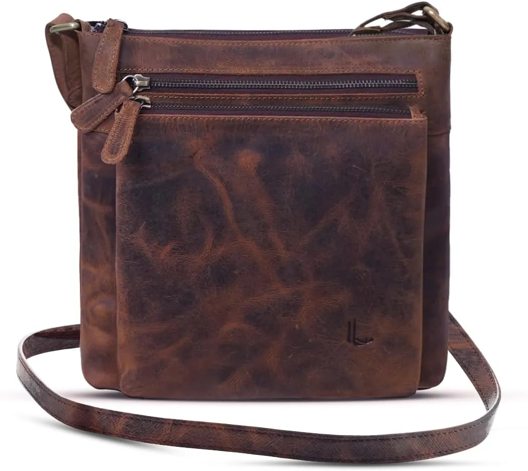 Genuine Leather Crossbody Bag for Women  Medium Size Leathure Purse, Stylish and Durable Handbags for Women