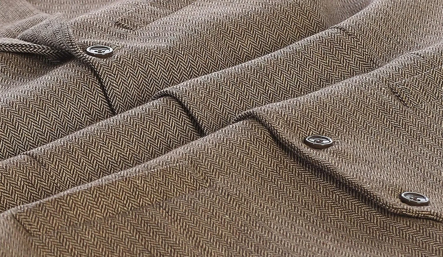 Gioberti Men's 5 Button Tailored Collar Slim Fit Formal Herringbone Tweed Suit Vest