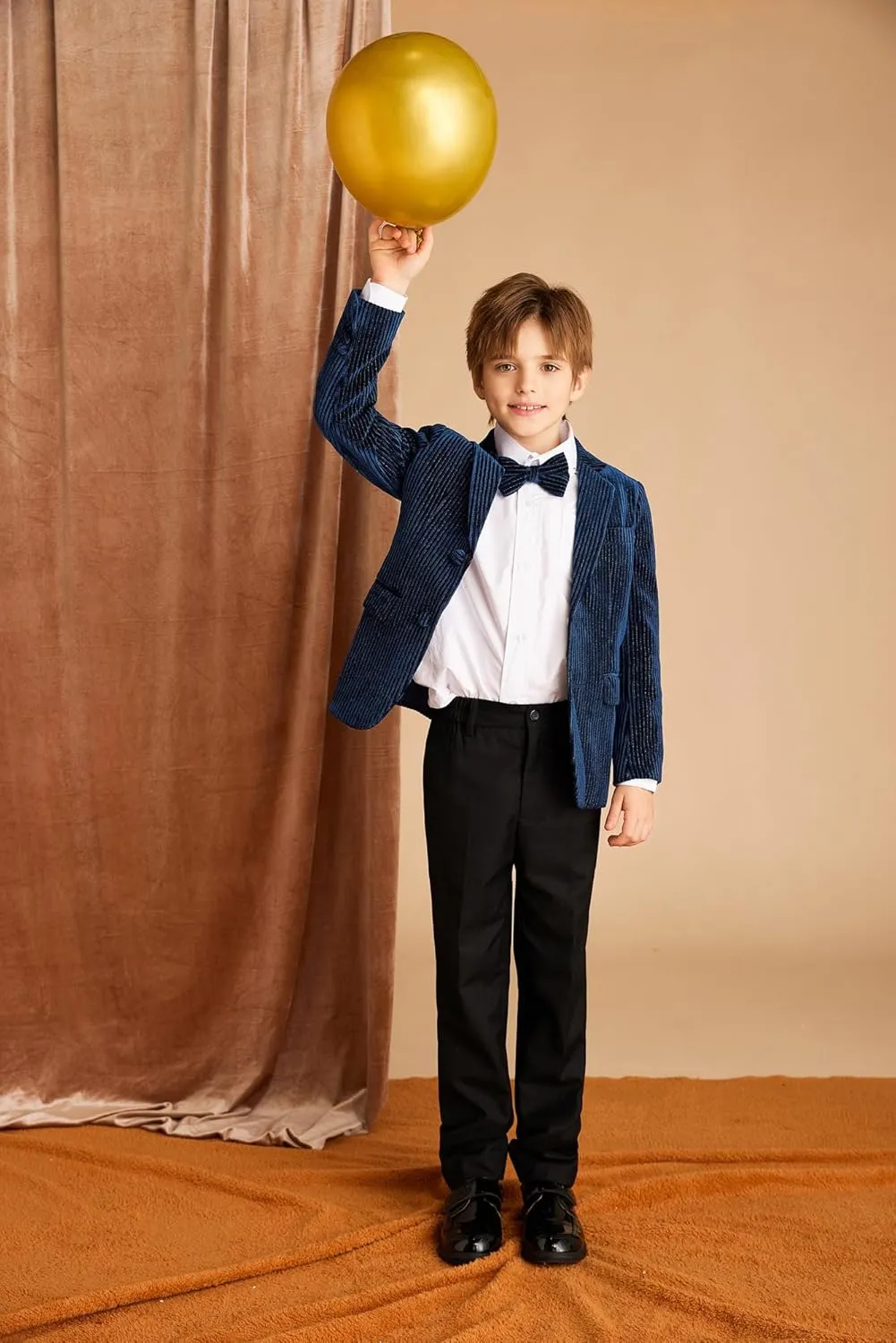 GRACE KARIN Boys Velvet Blazers Slim Fit Suit Jacket Formal Blazer for Party Prom5-12Y
