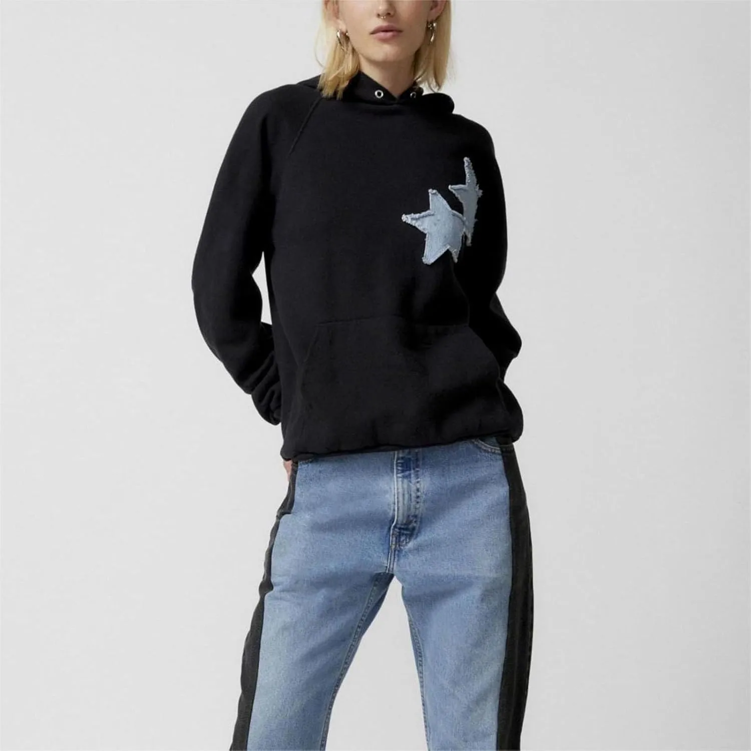 Graphic Oversized Sweatshirt Y2k Women Preppy Hoodies Long Sleeve Hooded Pullover Sweaters Aesthetic Pockets