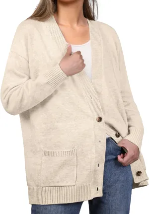 GRECERELLE Women's 2024 Fall Cardigan Sweaters Oversized Open Front Button Knit Outwear Coats with Pockets