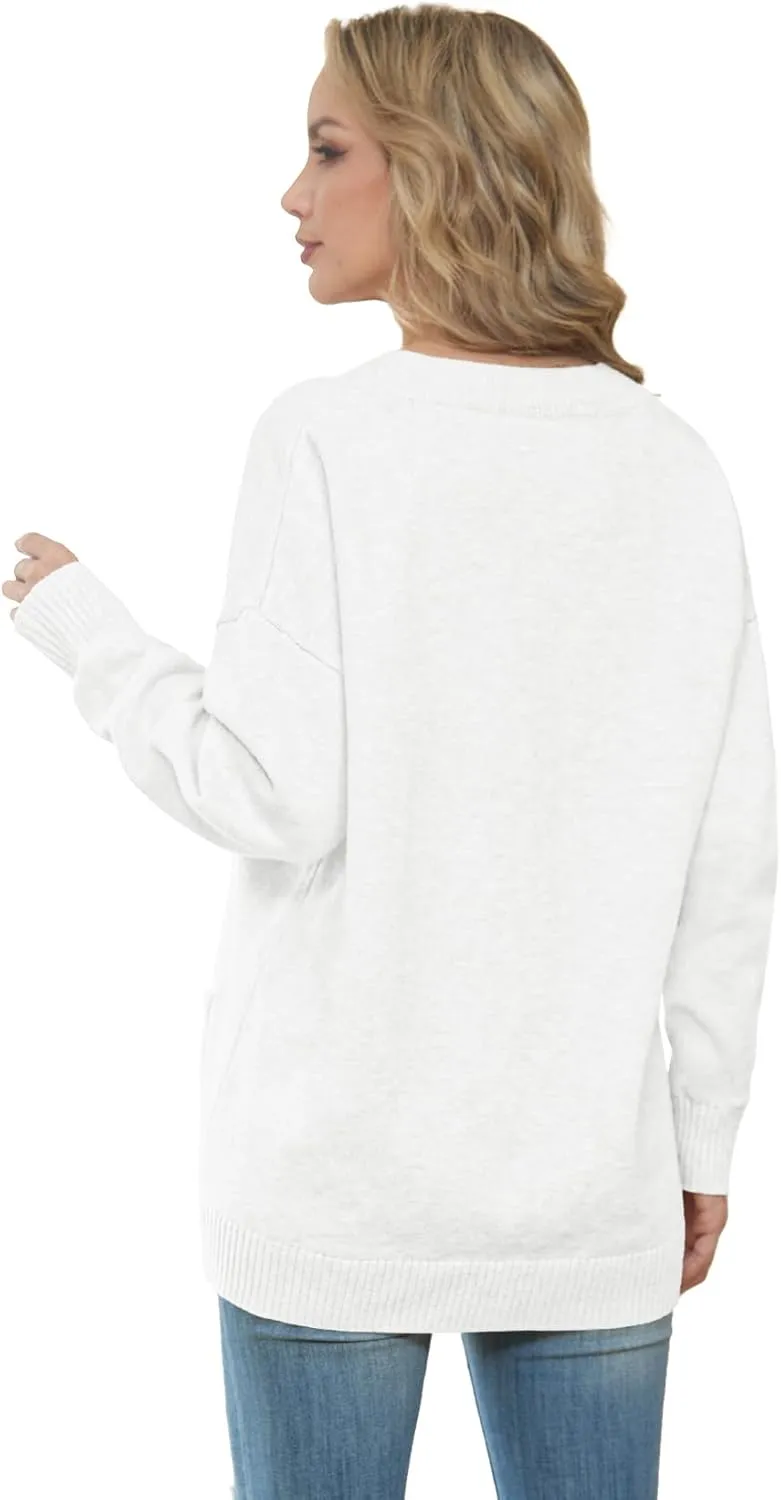 GRECERELLE Women's 2024 Fall Cardigan Sweaters Oversized Open Front Button Knit Outwear Coats with Pockets