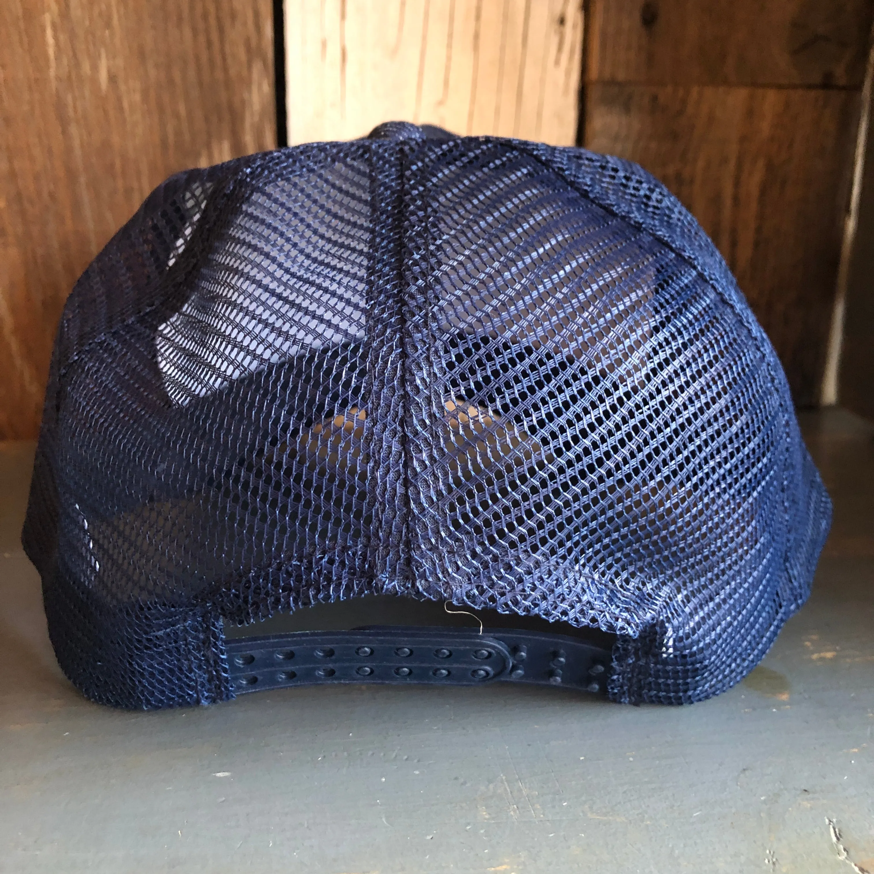 Hermosa Beach MUY HERMOSA 5 panel Denim Mesh Back Cap - Navy