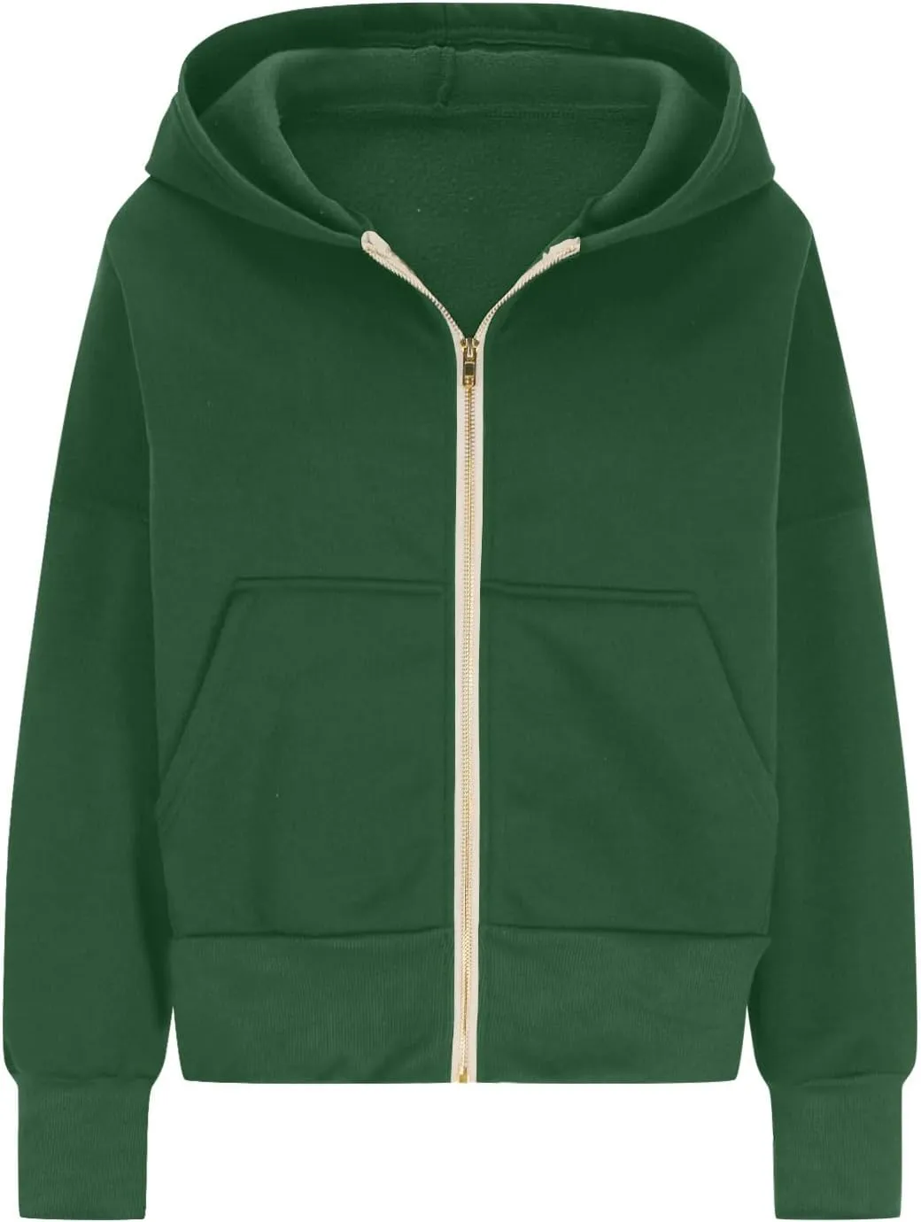 Hoodies For Women Full Zip Up Oversized Sweatshirts Casual Long Sleeve Track Jackets With Pockets 2024 Fall Outfits