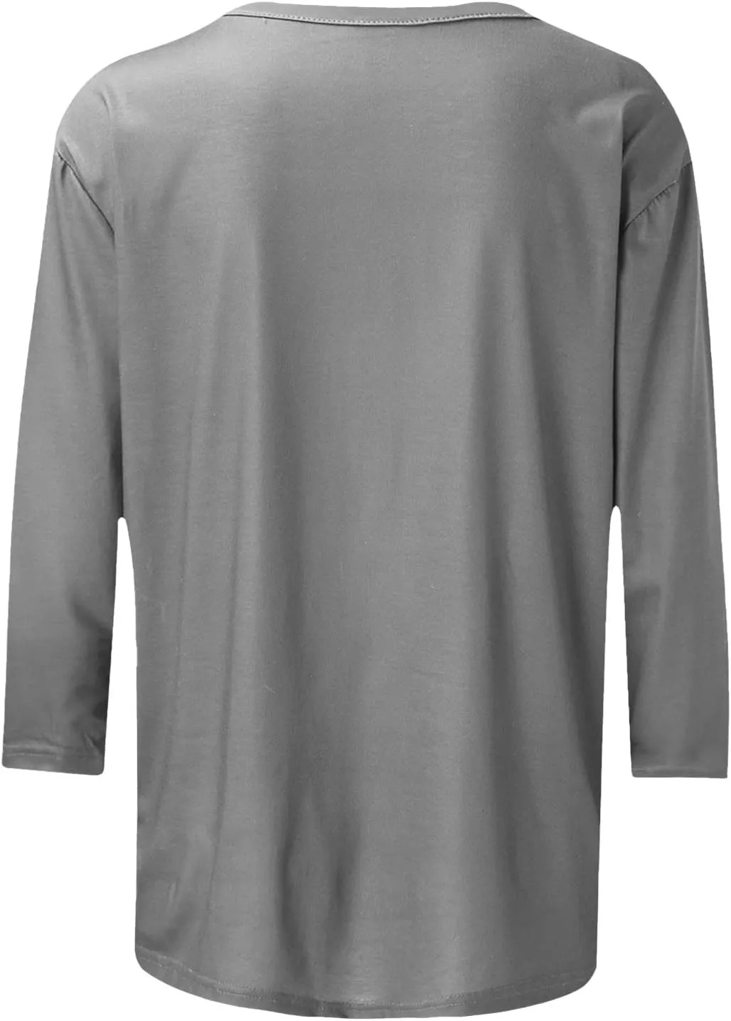 jovati 3/4 Sleeve Shirts For Women Round Neck Basic Blouses Casual Loose Fit Pullover 2024 Womens Summer Work Tops