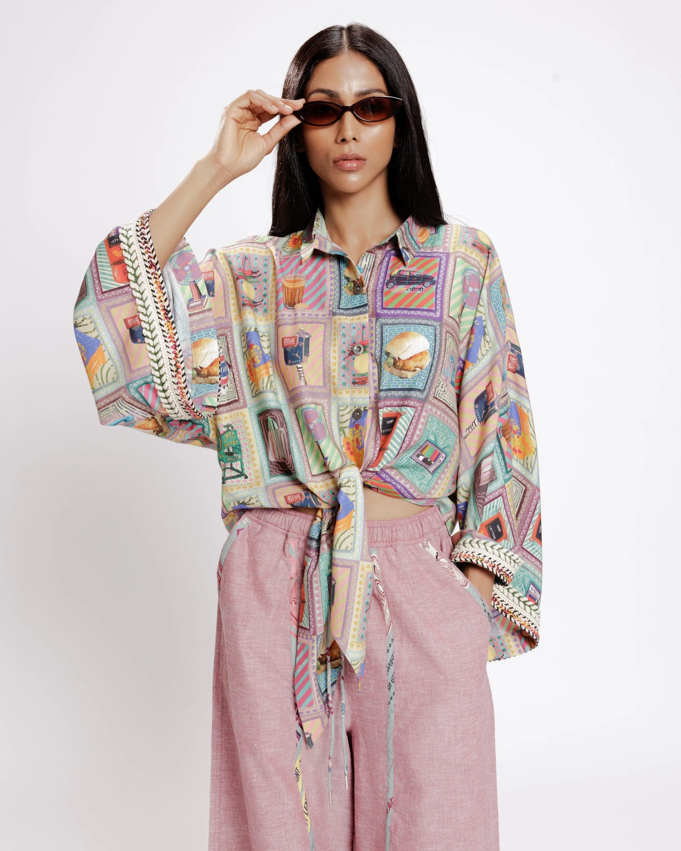 Kaali Peeli Cape Shirt