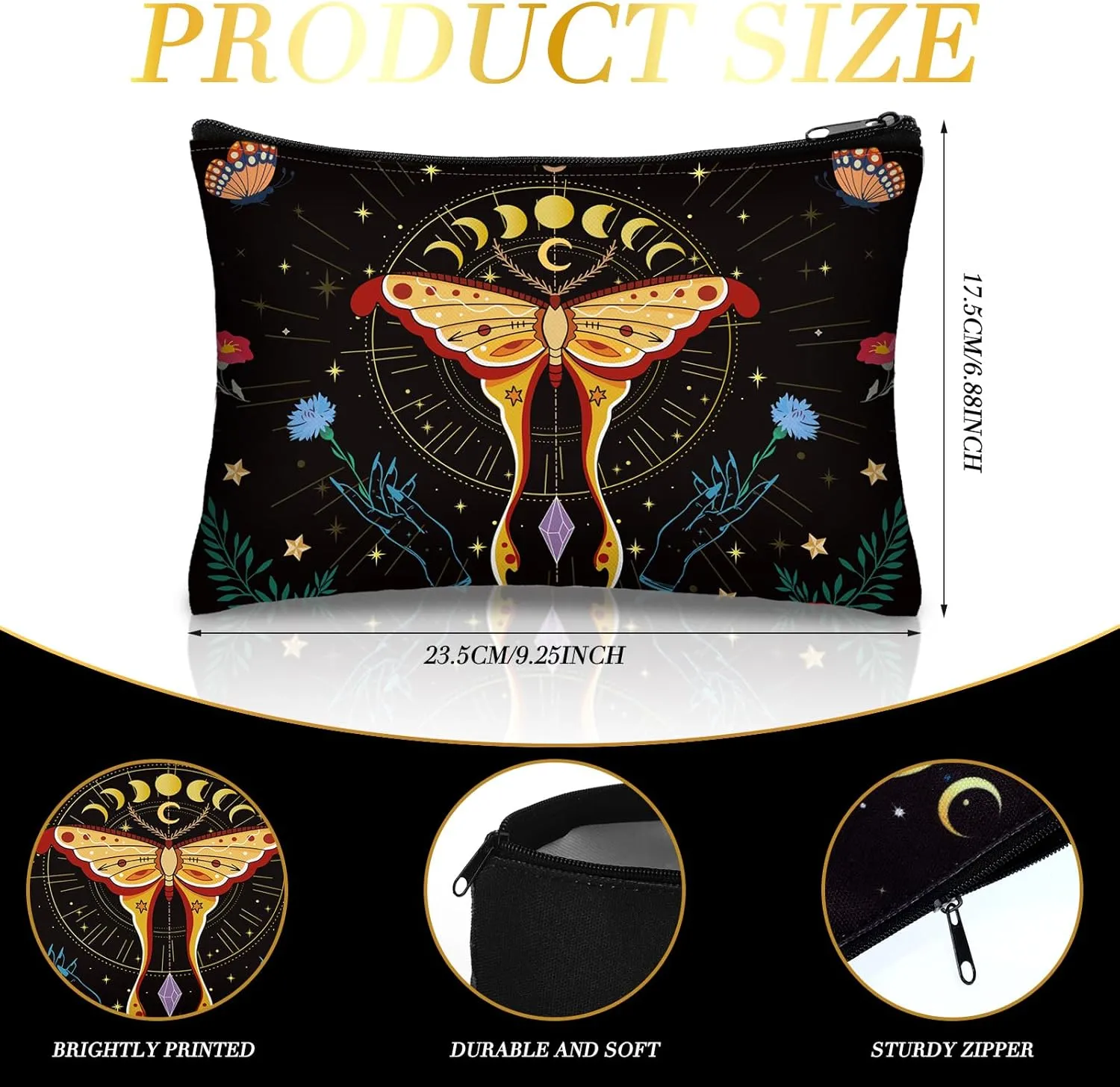Kajaia 12 Pcs Butterfly Makeup Bags Cute Portable Travel Purse Toiletry Pocket Make up Organizer Storage Zipper Pouch Makeup Brush Cosmetic Bags for Women Adult Aesthetic Stuff