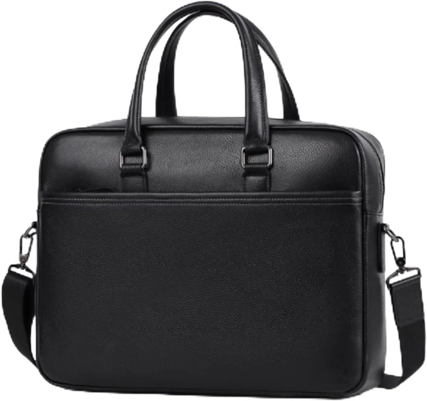 Leathers Mens Briefcase, Suitcase Bag, Large Capacity, Waterproof Work Bag, Versatile, Travel Messenger Crossbody Bag, for Office Business, 15.3in