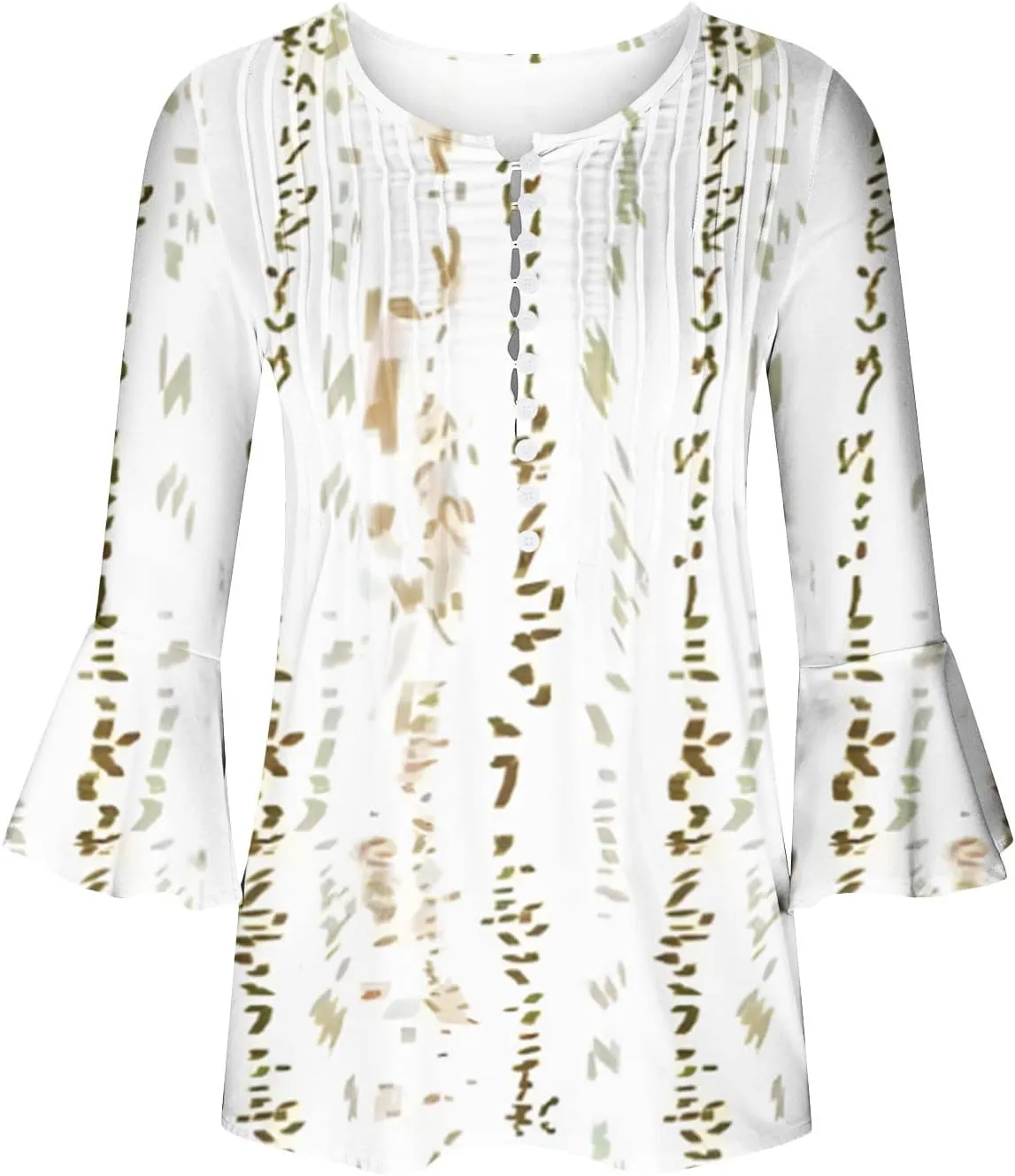 LRMQS 3/4 Length Sleeve Womens Tops 2025 Casual Summer Boho Spring Tunic Shirts Trendy Floral Bohemian Blouses Ladies Clothes