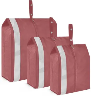 Luggage Space Saver, Luggages Management Personnel, Red, With Zipper, 3 Set Travel Packing Cubes For Suitcases, Garment Bag Closet Storage