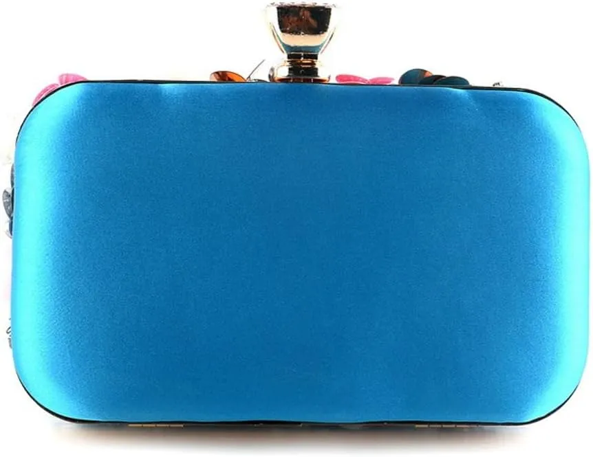 Luxury Flower Evening Clutch, Elegant Women's Party Purse, Handmade Beaded Rhinestone Bag, Perfect for Weddings/Balls/Dinners