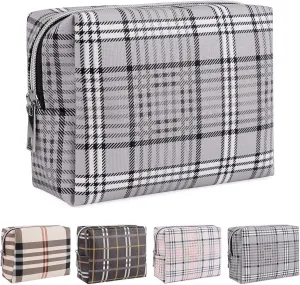 MAANGE Small Makeup Bag for Purse Travel Makeup Pouch PU Leather Portable Versatile Zipper Pouch Cosmetic Bags for Women (01)